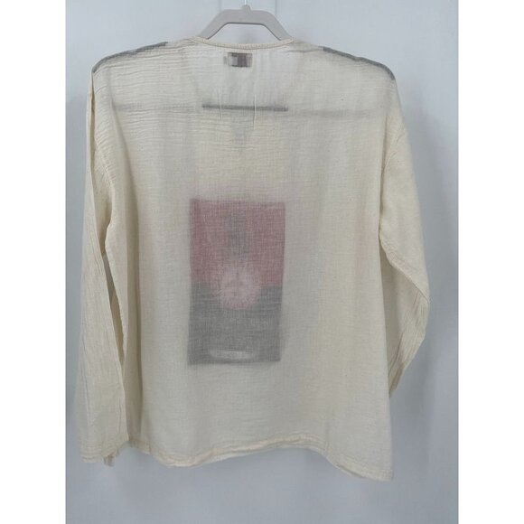 Kakeenanag Made in Thailand Lightweight Tunic Black Cat Size Large Long Sleeve - Picture 8 of 8